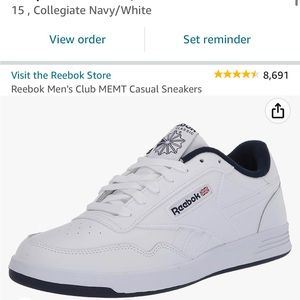 Navy/White Reebok Men’s Club Sneaker
